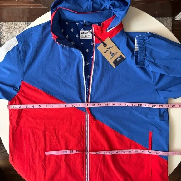 Chubbies Men’s The All Star Track Jacket Size Large New Mesh Lining Hooded